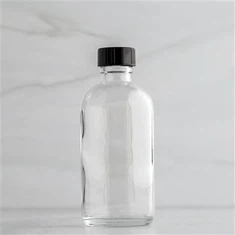 4 ऑउंस साफ़ बोस्टन गोल कांच की बोतल